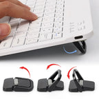 Foldable keyboard riser pads for ergonomic typing angle and wrist comfort
