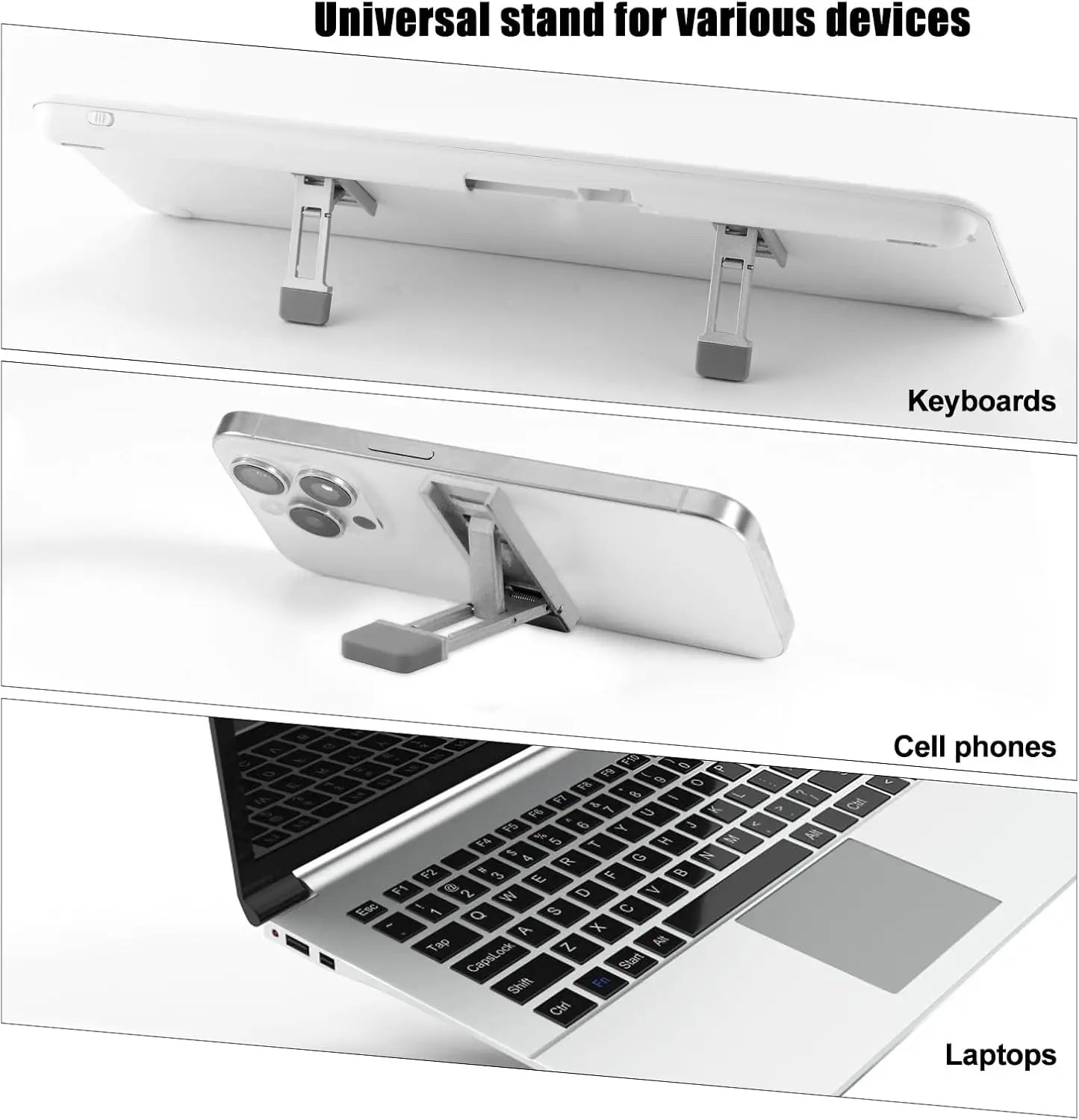 Dimensions and size specification chart of foldable keyboard riser stand