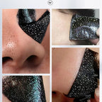 LANBENA Blackhead Remover Black Mask peel-off layer closeup for extracting stubborn blackheads and impurities