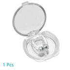 magnetic anti snore nose clip close up view showing medical grade silicone and magnetic tips