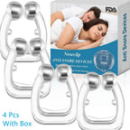 magnetic anti snore nose clip set of four pieces with storage box for effective sleep aid and stop snoring care