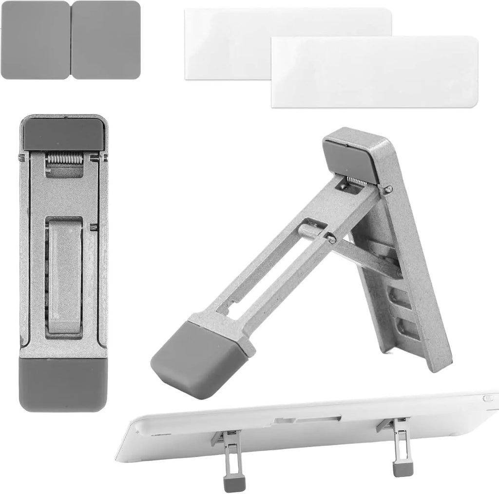 Foldable grey keyboard riser pads for laptop height elevation and comfort