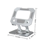 Non slip silicone rubber padding on metal tablet stand hooks preventing scratches