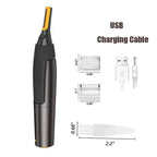 nose ear and face trimmer usb charging diagram highlighting long battery life for portable grooming