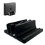 Office Laptop Stand Vertical side profile displaying sturdy base construction for heavy-duty stability without tipping over.