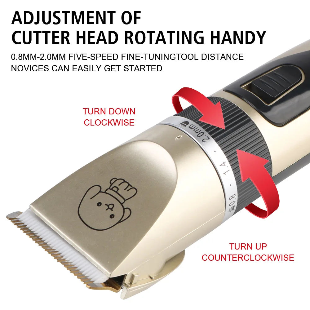 pet hair clipper fine tuning adjustment ring for precise haircut depth control