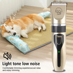 pet hair clipper with low noise quiet motor for stress free cat and dog haircutting