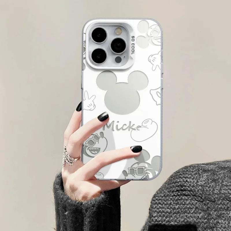 White matte phone case printed with full body cartoon character art.
