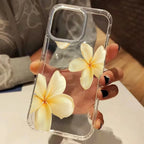 Phone case with yellow flowers held by a person