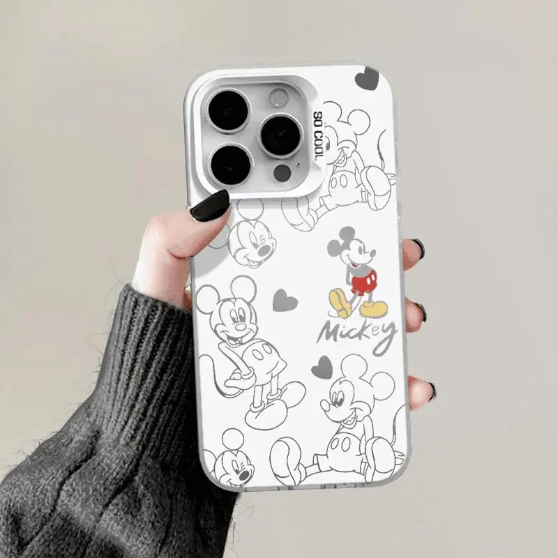 Assorted cartoon mouse pattern matte smartphone protective covers.