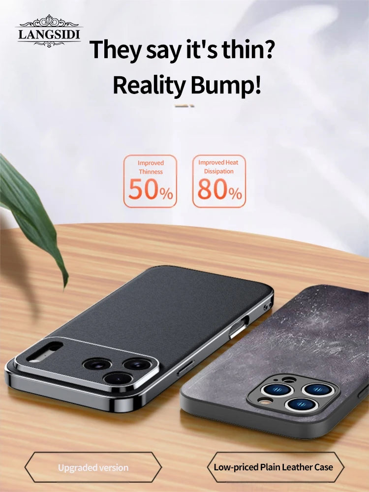 Phone cases with text highlighting features on a wooden surface