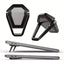 Portable invisible laptop stand showing dual mini risers for ergonomic desk setup