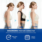 posture corrector for back support before and after side profile showing noticeable posture improvement