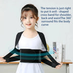 posture corrector for kids feature close up showing built in metal support plates and breathable mesh