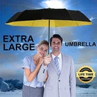125cm Large Windproof Umbrella UK Automatic Folding Compact