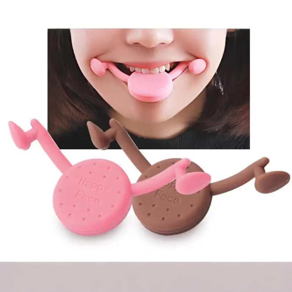 Silicone Smile Corrector Lip Trainer V Face Lifting Masseter Tool Pink Brown