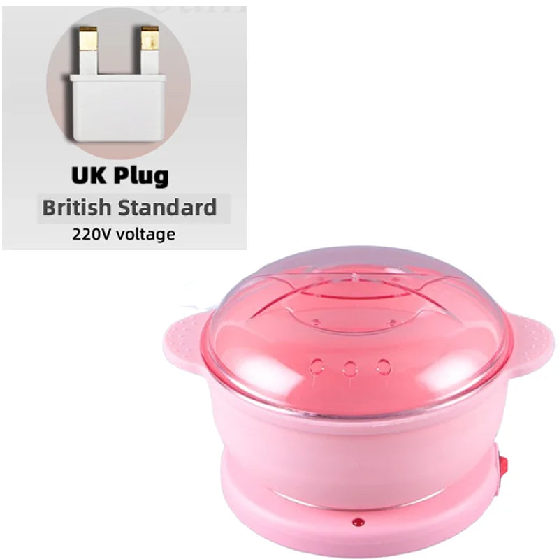 silicone wax warmer portable pink machine set with uk plug for home hair removal waxing kit