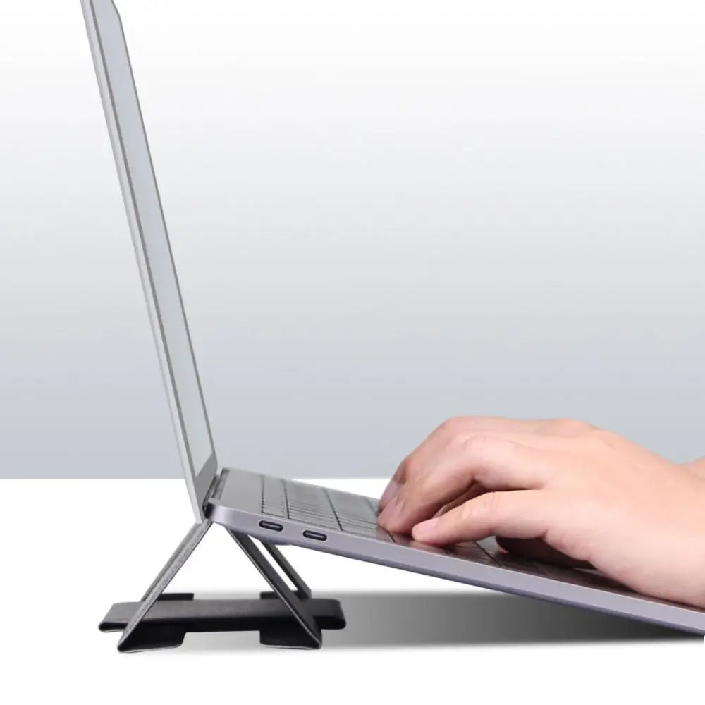 Foldable Tablet PU Stand Adjustable Laptop Holder 12-16 Inch Secondary image