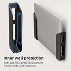 Under-desk laptop mount with anti-slip inner wall padding to protect laptop from knocks and scratches
