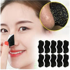 Unisex Blackhead Remove Mask Nasal Strips peel-off action close-up for revealing a smoother clearer complexion
