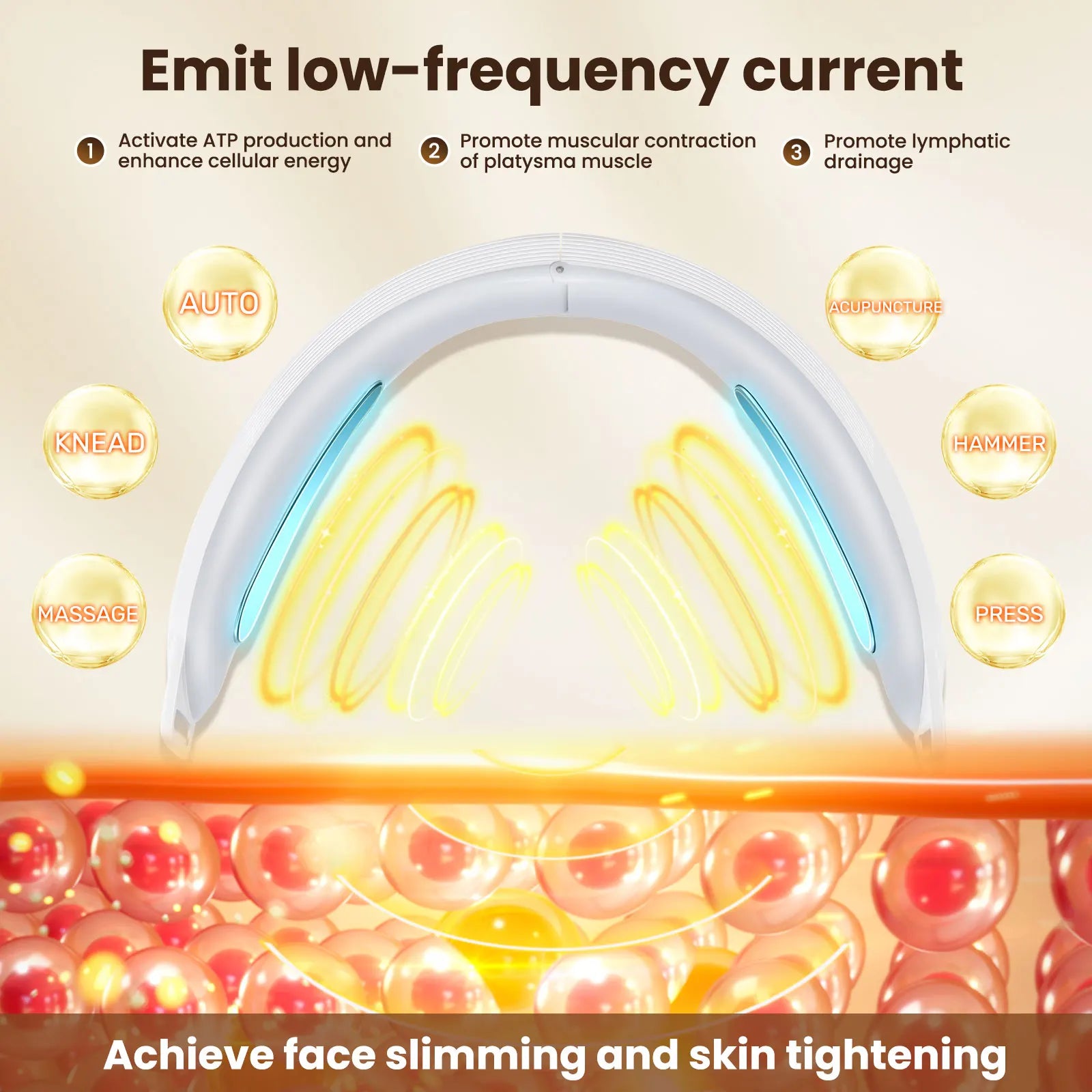 EMS V Face Lifting Beauty Device Microcurrent Facial Firming Massager Secondary image