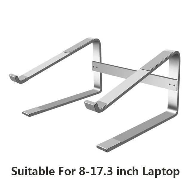 Open frame ventilated aluminum laptop holder for heat dissipation