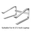 Open frame ventilated aluminum laptop holder for heat dissipation