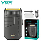 vgr rechargeable beard trimmer with travel pouch and usb cable for portable grooming