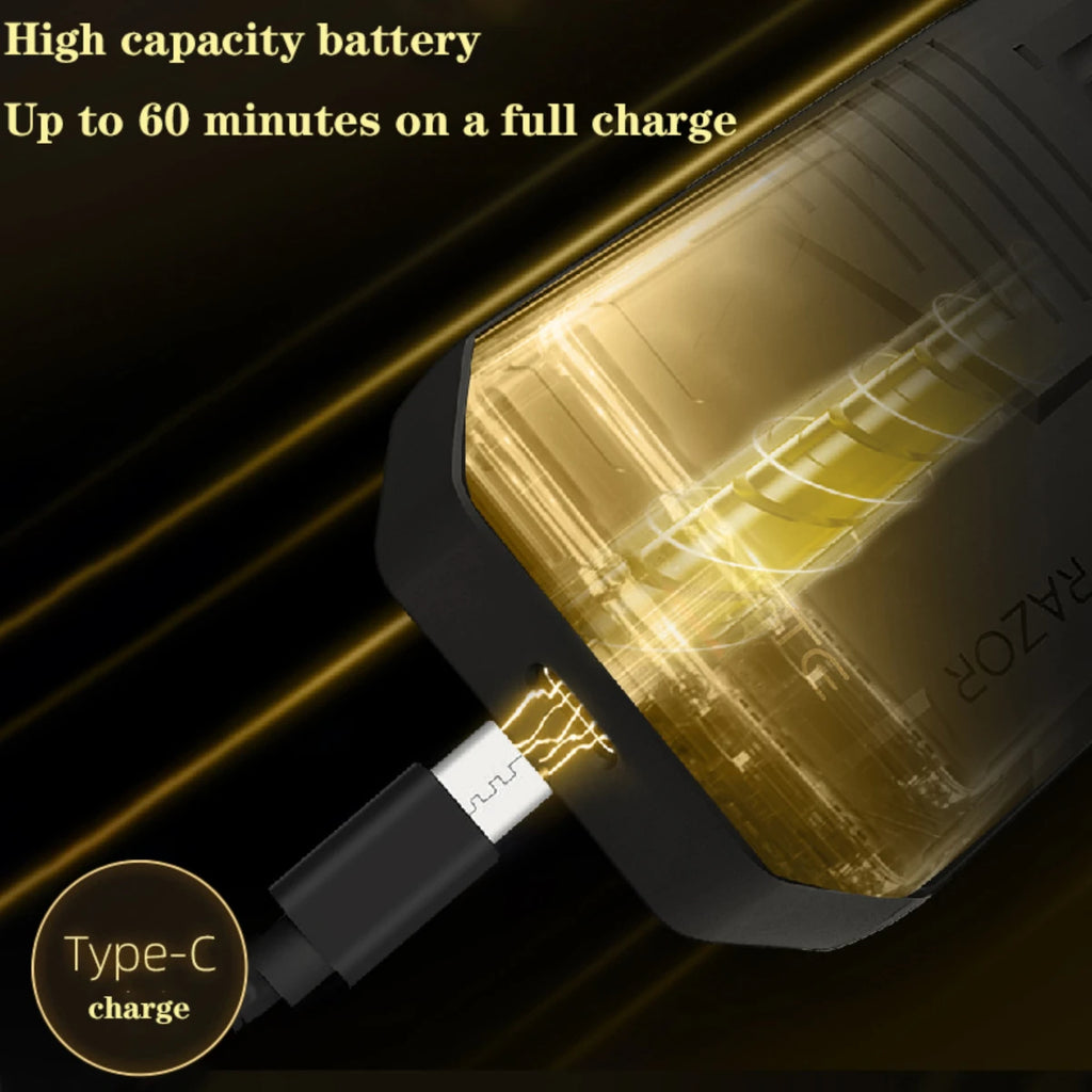 vgr rechargeable beard trimmer usb charging port close up for fast travel friendly power