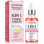 vitamin c and hyaluronic acid serum dropper bottle with pink packaging box for daily facial skincare
