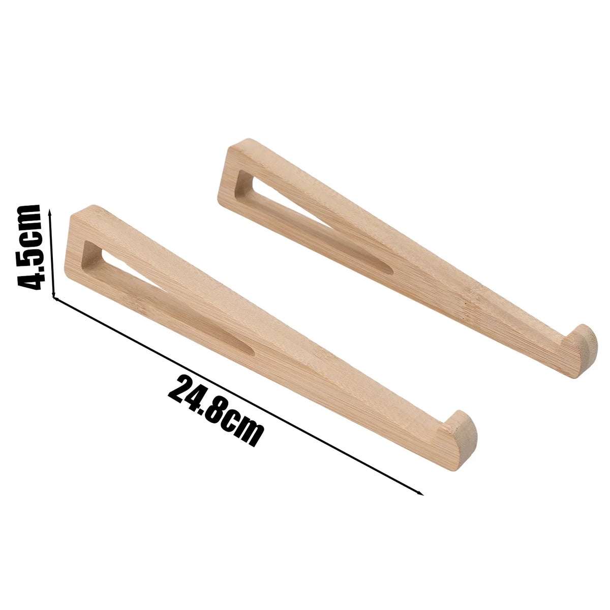 Wooden Laptop Stand size specifications (24.8cm x 4.5cm) for ensuring perfect laptop fit