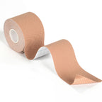 wrinkle removal tape elastic beige roll being unrolled for custom facial and neck skin lifting