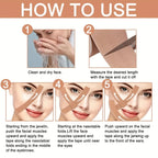 how to apply wrinkle removal tape step by step guide for facial lifting and neck skin tightening